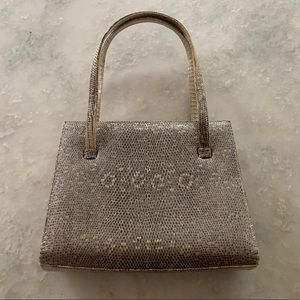 Lambertson Treux Lizard Satchel Bag / Evening Bag